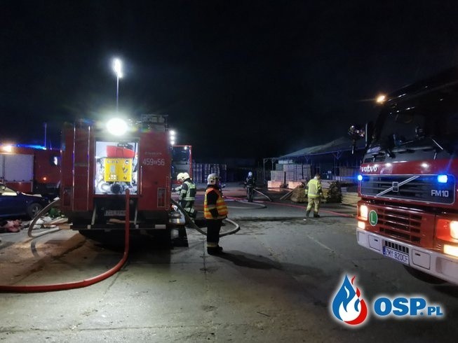 Pożar tartaku w Starych Łysogórkach w powiecie gryfińskim. Ogromne straty. ZDJĘCIA