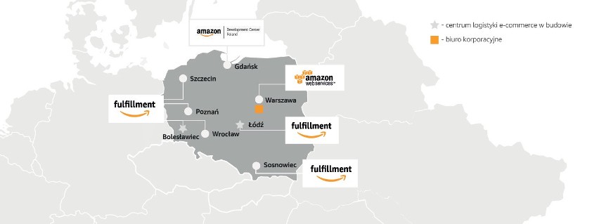 Centra logistyki Amazon w Polsce