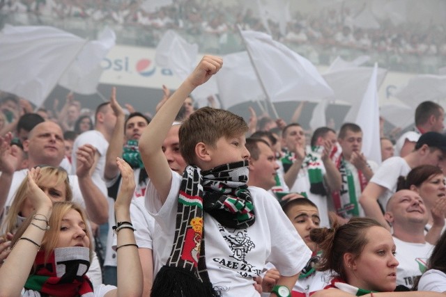 Kibice na meczu Legia Warszawa - Śląsk Wrocław