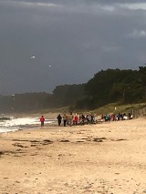 Morze wyrzuciło na plażę w Mielnie trzy podejrzane beczki