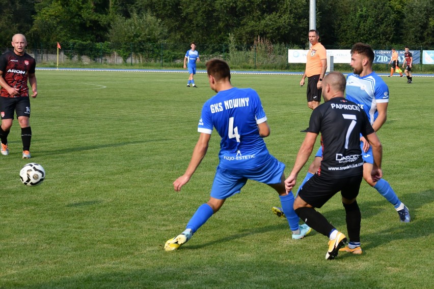 Pewna wygrana GKS Zio-Max Nowiny z Góralem Górno w Hummel 4 lidze. Dwie bramki zdobył Bartosz Papka. Zobaczcie zdjęcia z meczu
