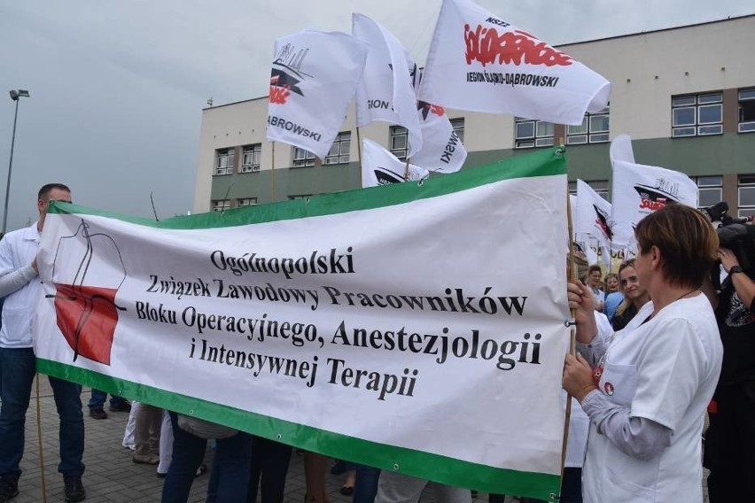 Tak protestowali pracownicy rybnickiego szpitala w...