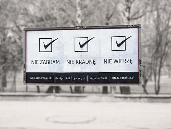 Podobny billboard miał stanąć w czwartek tuż przy dworcu PKS. Sfinansowało go kilkanaście osób związanych z naszym regionie. Podobne stoją już w Lublinie i Krakowie.