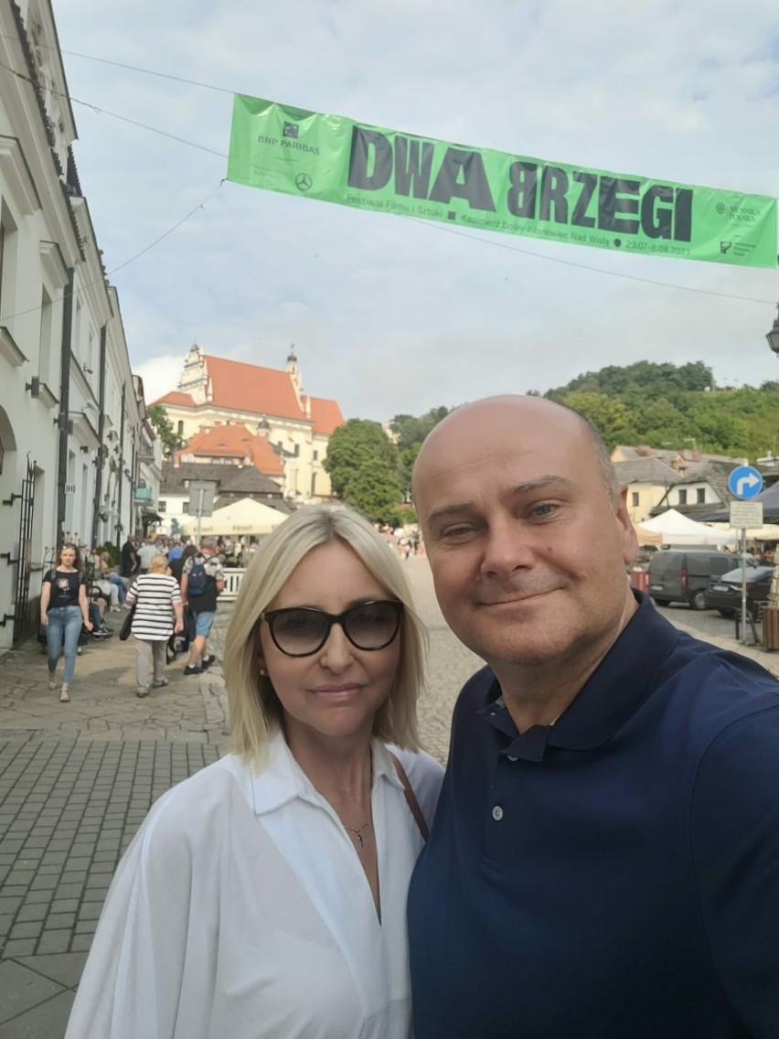 Andrzej Kosztowniak z żoną podczas festiwalu w Kazimierzu...