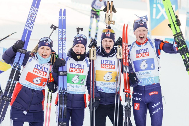 Norweska sztafeta mieszana zgodnie z oczekiwaniami zdobyła złoty medal mistrzostw świata.