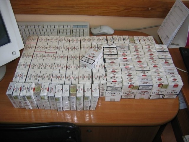 Papierosy skonfiskowane we wtorek rano przez policję w  Skarżysku