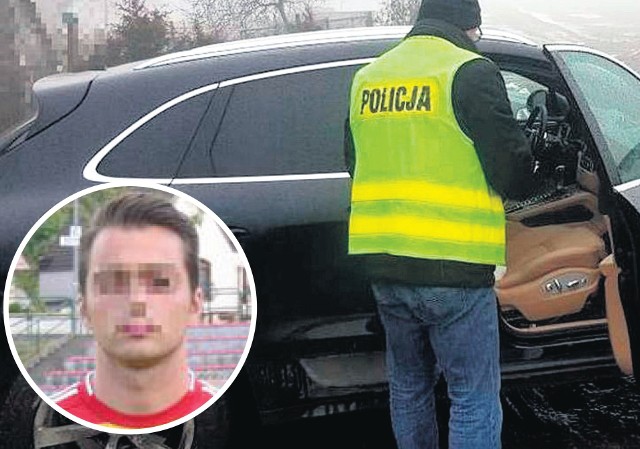 Porsche macan o wartości 279 tys. zł zostało odzyskane. Piłkarz Michał M. jest w areszcie.