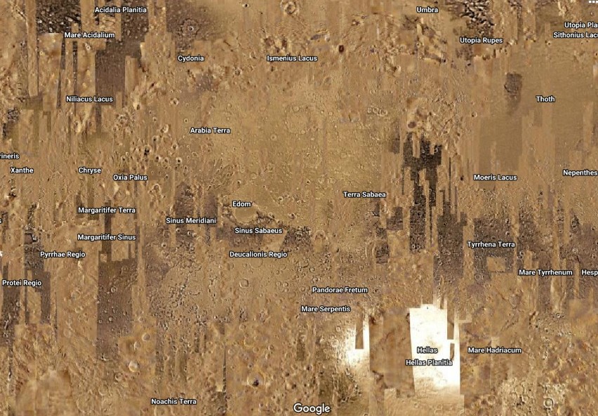 Nowości w Google Maps - Mars