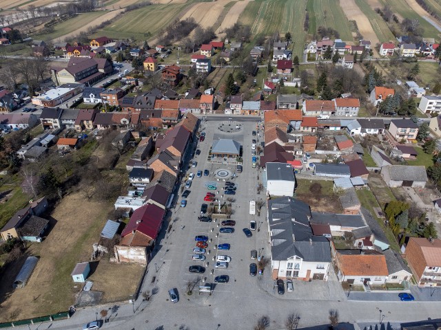 Widok z drona na Nowe Brzesko