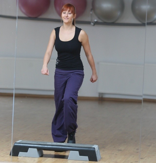 Małgorzata Hulecka w swoim klubie fitness. 