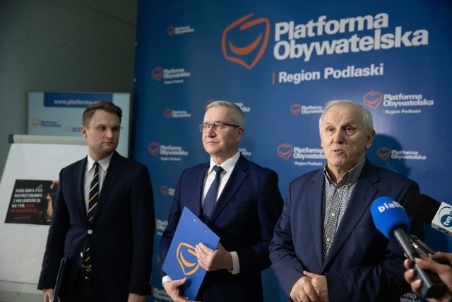 Trzej obecni posłowie PO z Podlaskiego będą ubiegali się o reelekcję. To (od lewej): Krzysztof Truskolaski, Robert Tyszkiewicz i Eugeniusz Czykwin