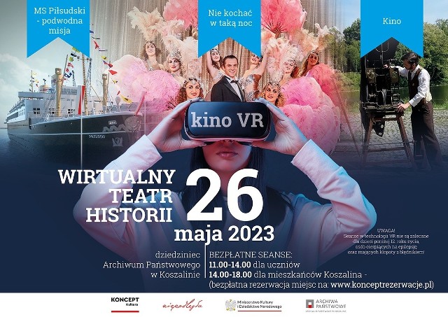 'Wirtualny teatr historii" to bezpłatne wydarzenie organizowane w Archiwum Państwowym w ramach Dni Koszalina.