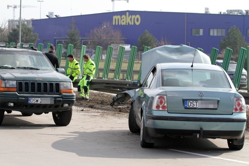 Wypadek na A4 na wysokości węzła Bielany Wrocławskie