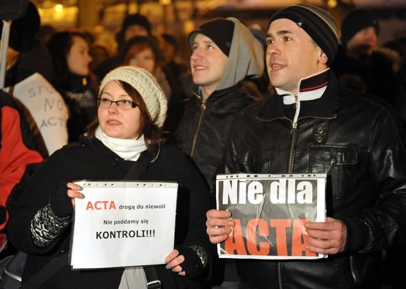 Protest przeciwko ACTA w Przemyślu...