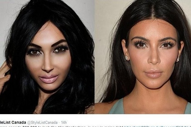 Claire Leeson, Kim Kardashian (fot. screen z Twitter.com)