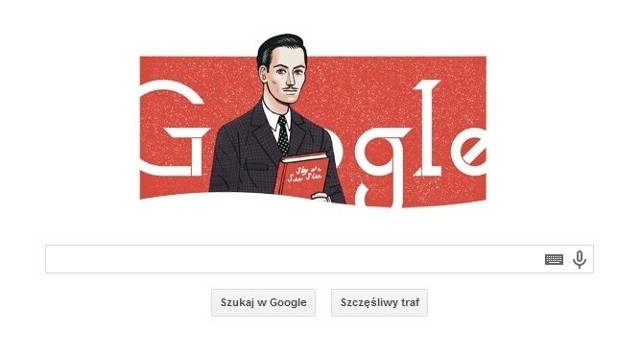 Grafika przedstawiająca postać Jana Karskiego, pojawiło się 24 kwietnia na głównej stronie wyszukiwarki Google
