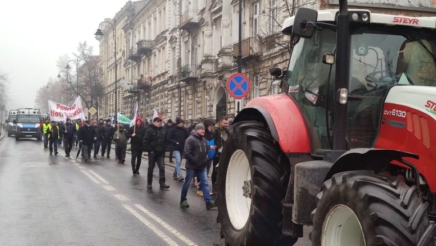 Protest rolników w Piotrkowie Trybunalskim, 15.12.2021