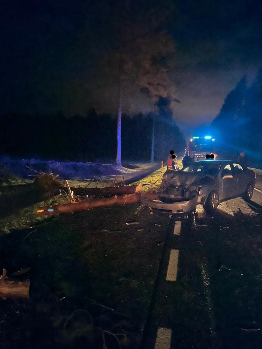 Skutki wichury w Podlaskiem. Strażacy interweniowali 136 razy. Głównie uszkodzone dachy i drzewa na drogach [ZDJĘCIA]