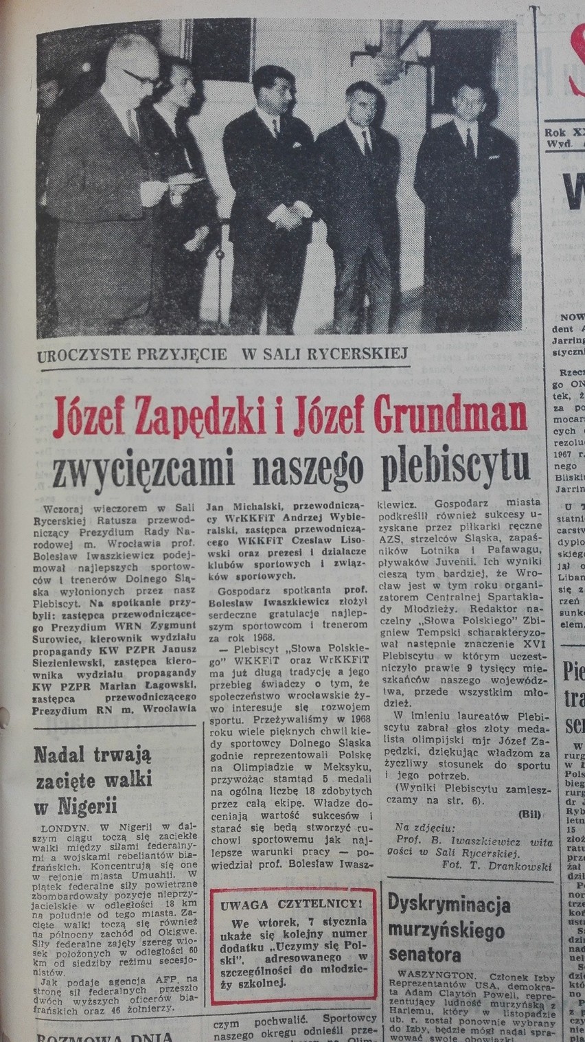 Z historii plebiscytu. Rok 1968: Szampańska zabawa i triumf Zapędzkiego ZDJĘCIA