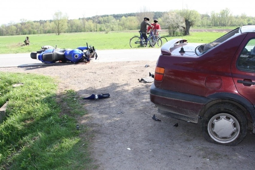 Gmina Solec nad Wisłą. Zderzenie motocyklisty z osobówką