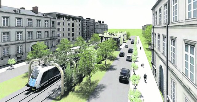 Jeden z projektów opracowanych na Politechnice Krakowskiej zakłada utworzenie na środku Alej torowiska tramwajowego i wprowadzenie więcej zieleni