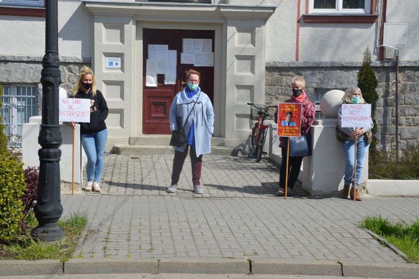 Protest przed sądem w Sulechowie