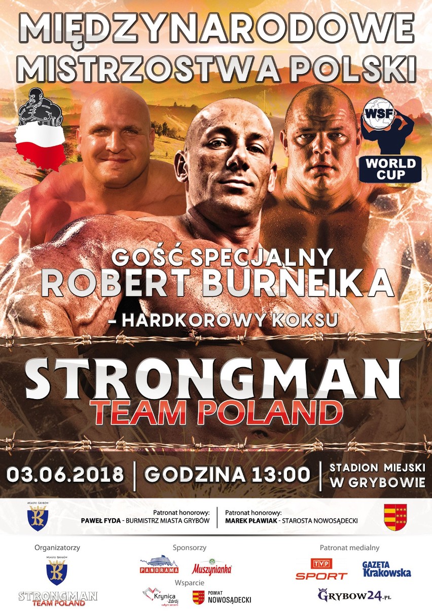 Grybów. W niedzielę Międzynarodowe Mistrzostwa Polski Strongman