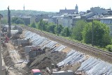 Przebudowa wiaduktów kolejowych w centrum Krakowa. Zobacz postęp prac [ZDJĘCIA]