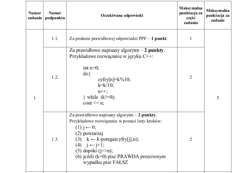 Próbna matura 2014/2015 z CKE - informatyka (p. rozszerzony)...