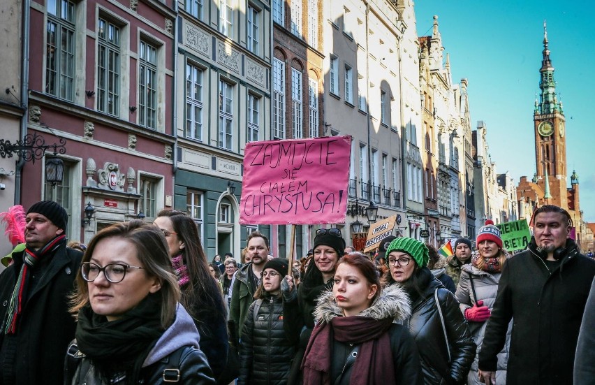 Manifa na ulicach Gdańska, 8.03.2020