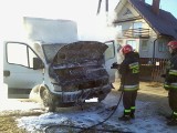 Koszarówka: Pożar samochodu. Spaliło się dostawcze iveco