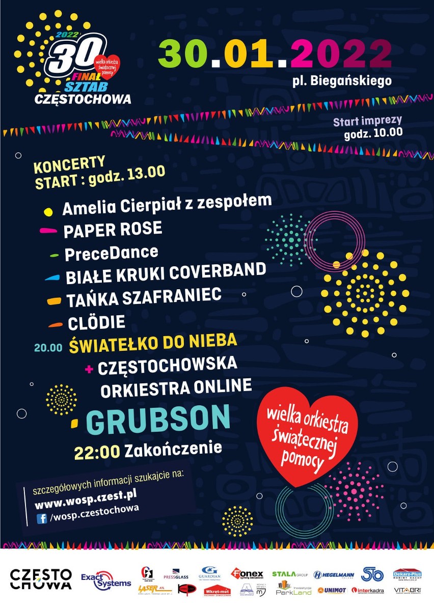 30. finał WOŚP w Częstochowie. Bieg Policz się z Cukrzycą, morsowanie i koncert Grubsona