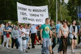 Blokada ronda Lotników w Jasionce koło Rzeszowa. Protest przeciw budowie linii kolejowej CPK [ZDJĘCIA]