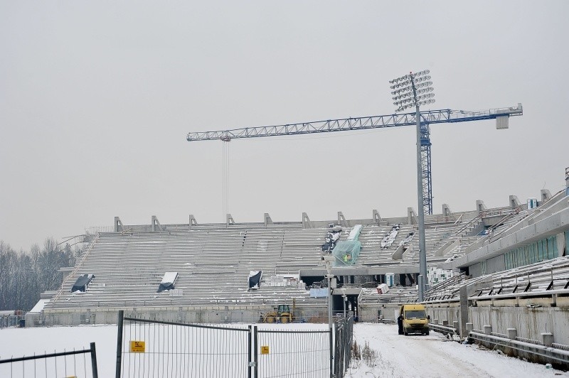 Stadion Miejski w Białymstoku. Obejrzyj najnowsze zdjęcia z miejsca budowy