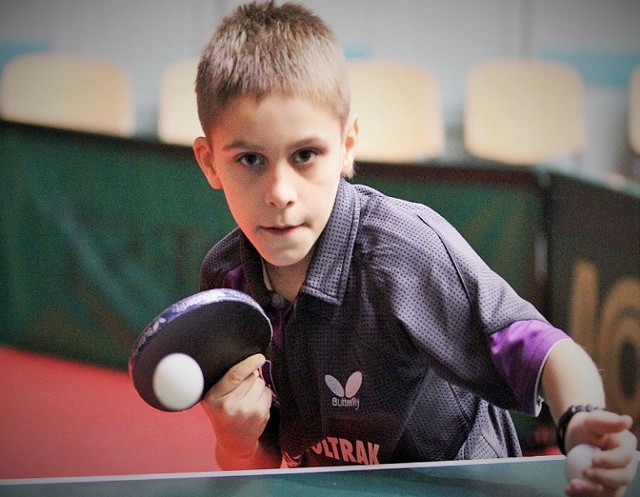 Samuel Kulczycki, 13-latek Olimpii Unii Grudziądz, należy do największych nadziei europejskiego tenisa stołowego