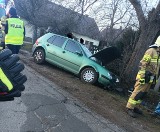 Wypadek w Kotorzu Wielkim. Kierująca samochodem osobowym wjechała w drzewo