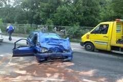Groźny wypadek na ulicy Artyleryjskiej w Bydgoszczy [zdjęcia, szczegóły]