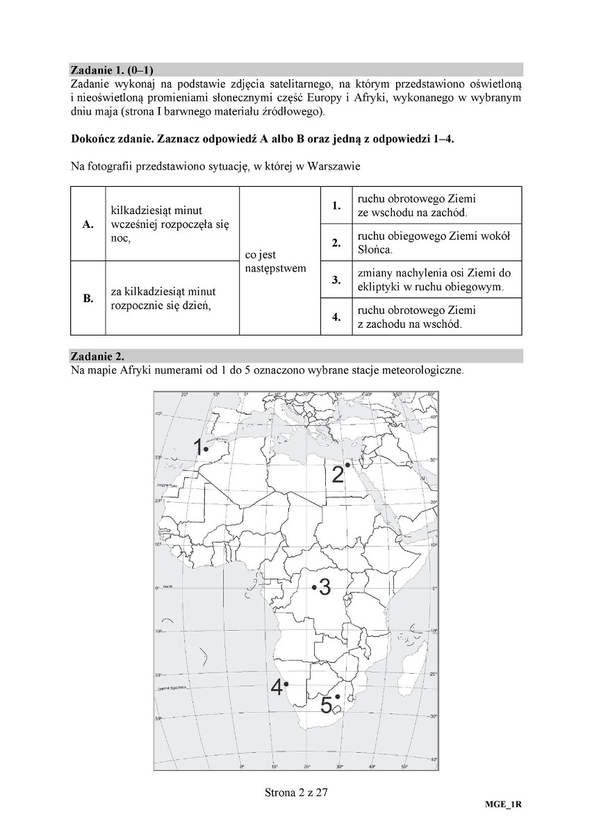 Matura 2020 – geografia: Arkusze i odpowiedzi...