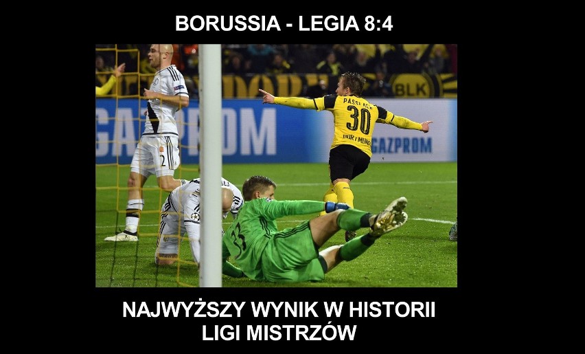 Borussia - Legia 8:4. Memy po rekordowym wyniku