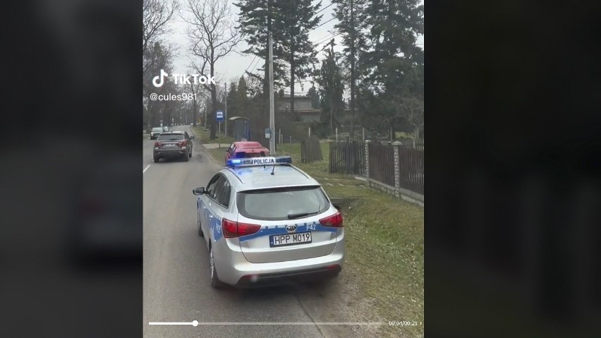 Swoim Cinquecento wiózł potężne bale drewna! ZOBACZ WIDEO. Policjanci w szoku! Ładunek zabezpieczył kamizelką 26.04.2023