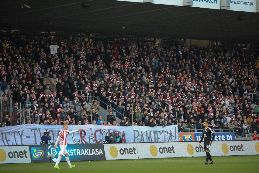 Kibice na meczu Cracovia - Korona Kielce