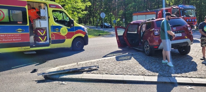 Zderzenie na DW 463. Na szczęście nikomu nic się nie stało.