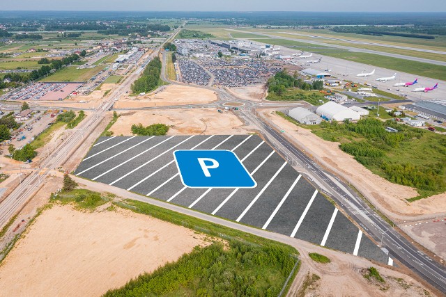 W tym miejscu powstaje nowy lotniskowy parking. Będzie miał 757 miejscZobacz kolejne zdjęcia. Przesuwaj zdjęcia w prawo - naciśnij strzałkę lub przycisk NASTĘPNE