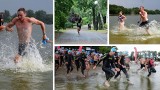 Aquathlon Kruszwica. Pływali w Gople. Biegali nad Gopłem [zdjęcia] 