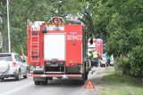 Wypadek pod Wrocławiem. Maluch dachował, prowadzącemu udało się wydostać