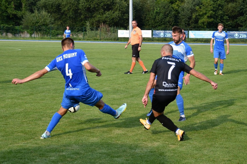 Pewna wygrana GKS Zio-Max Nowiny z Góralem Górno w Hummel 4 lidze. Dwie bramki zdobył Bartosz Papka. Zobaczcie zdjęcia z meczu