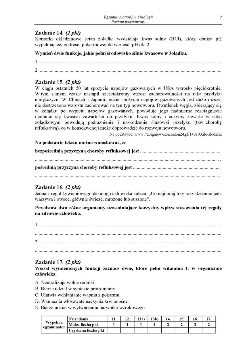 Matura BIOLOGIA 2013 podstawowa i rozszerzona [ARKUSZE, ODPOWIEDZI]