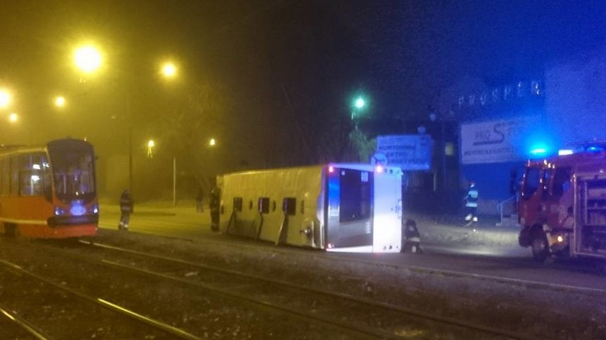 Wypadek autobusu w Sosnowcu