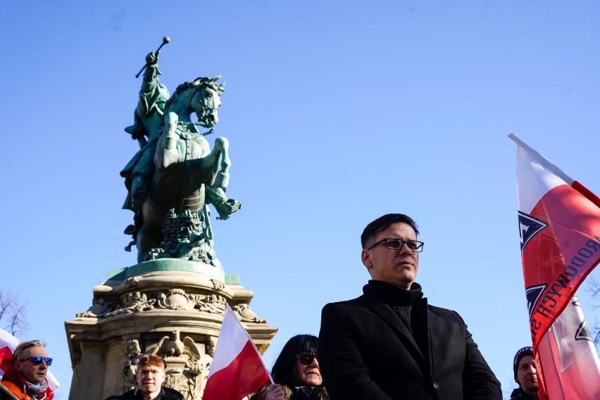 Marsz upamiętniający Żołnierzy Wyklętych przeszedł ulicami Gdańska. "Bóg, Honor i Ojczyzna" 27.02.2022 r.