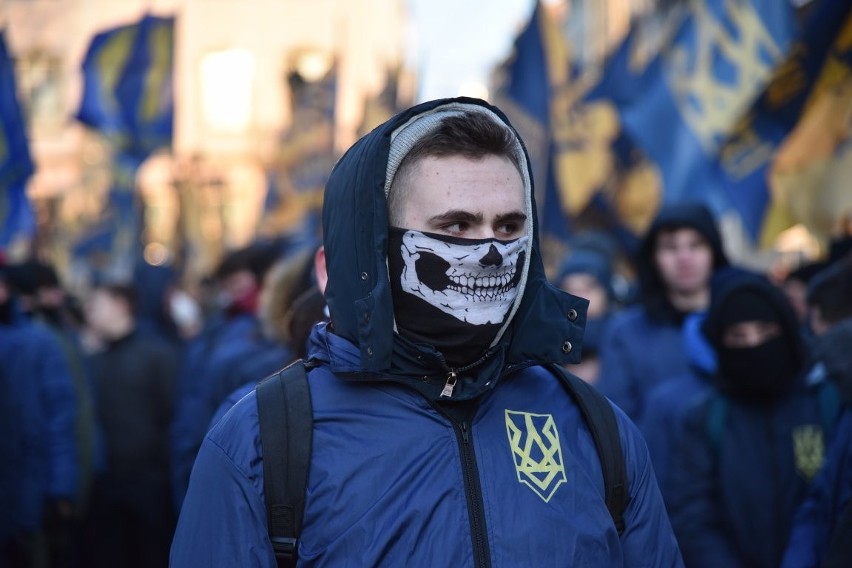 "Miasto Lwów nie dla polskich panów". Manifestacja skrajnej prawicy we Lwowie [FOTO]